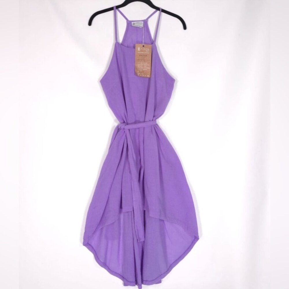NWT AXKAN TALLER‎ HANDMADE Halter Soft Cuter up Dress WOOL COTTON ONE SIZE
